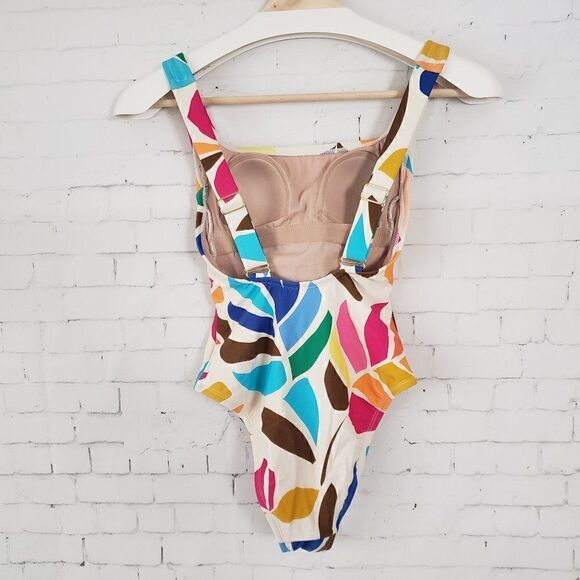 Tabitha Brown For Target One Piece Swim Suit Size XXS Cheeky White Leaves NWOT - Picture 4 of 8